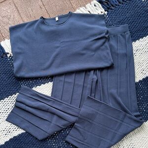 Sweater Knit Lounge Travel 2 Piece Set